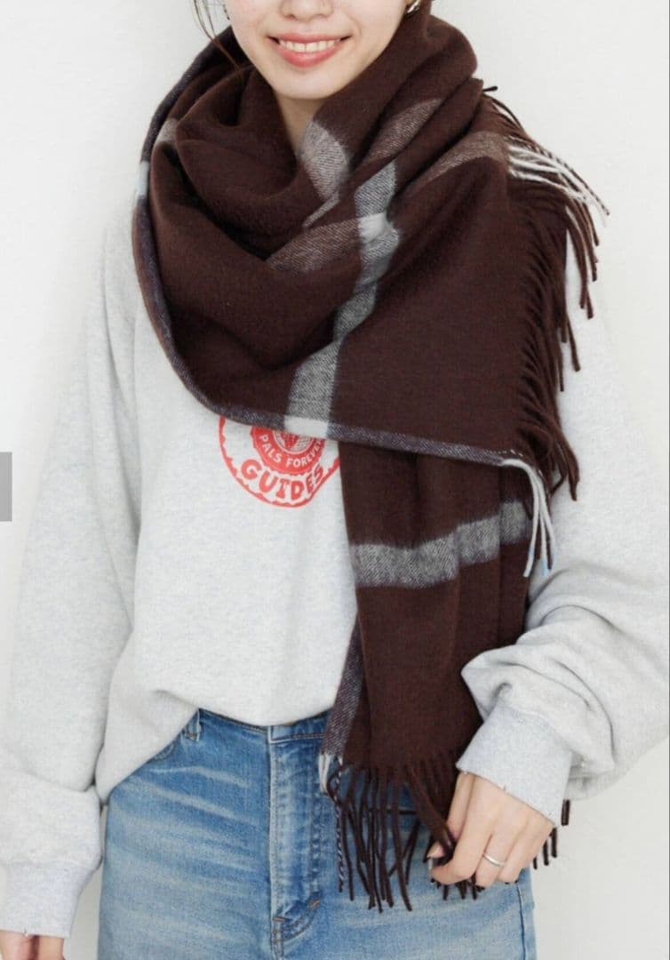 ツイードミルストール　ブラウン　70-190cm