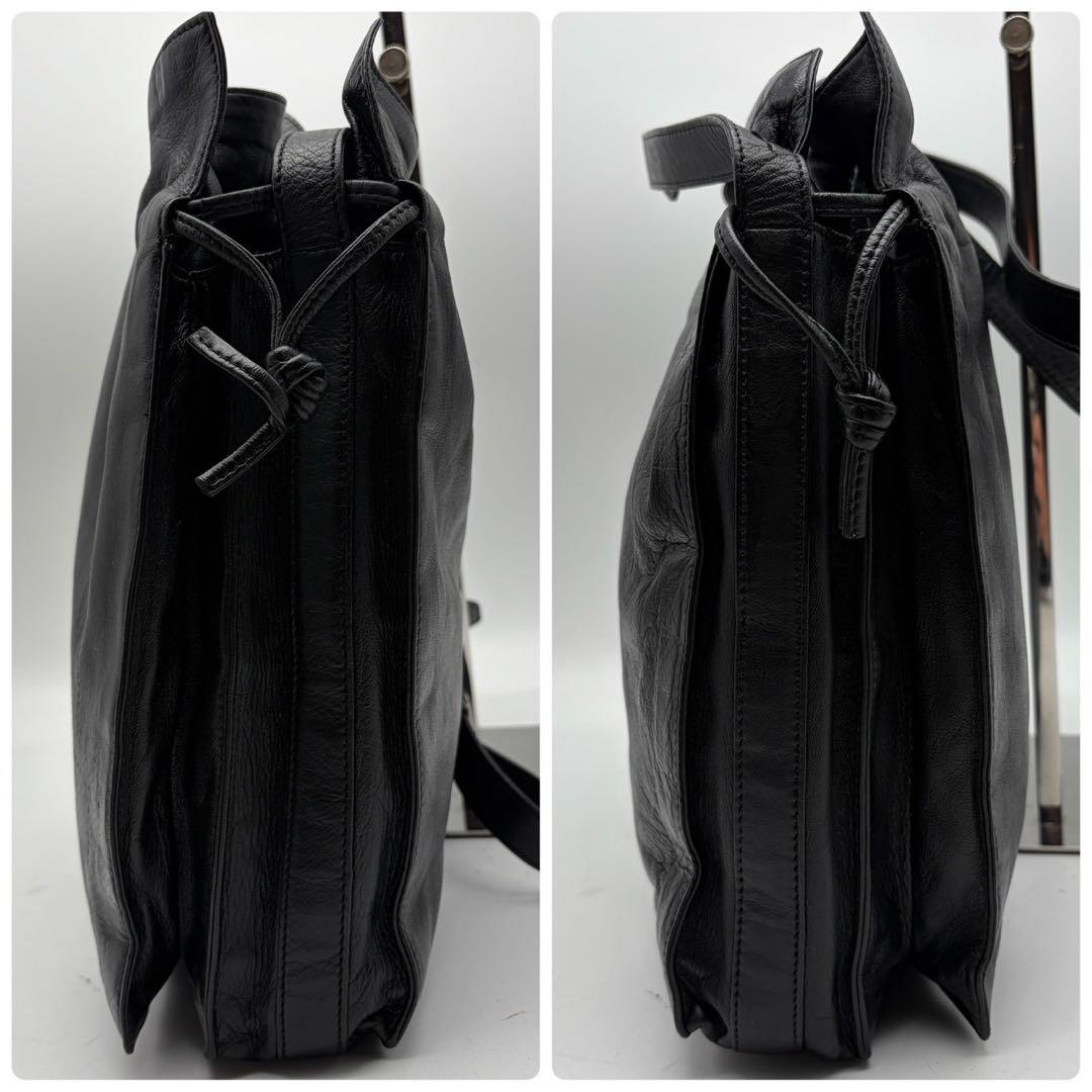 極美品✨ロエベ フラメンコ ショルダーバッグ 巾着型 アナグラム ブラック