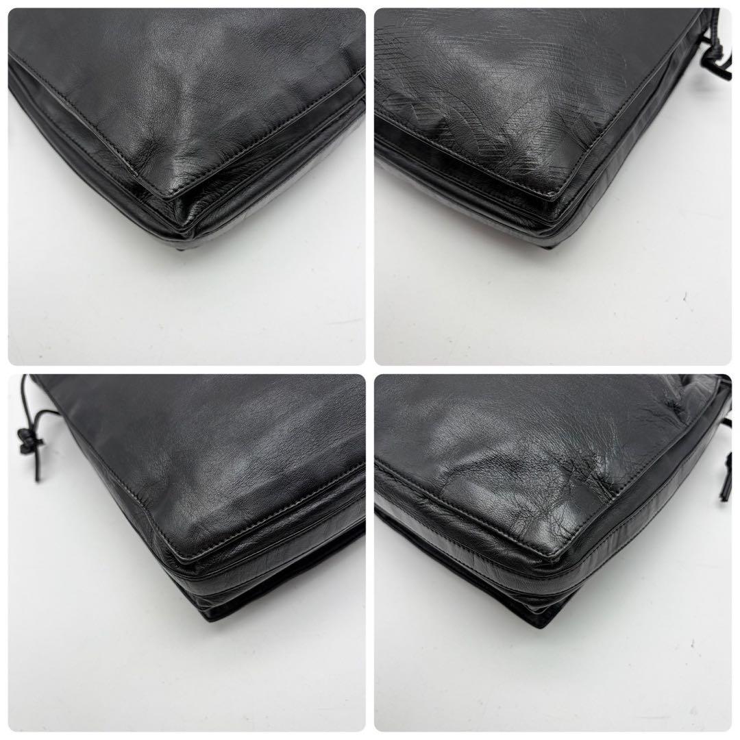 極美品✨ロエベ フラメンコ ショルダーバッグ 巾着型 アナグラム ブラック