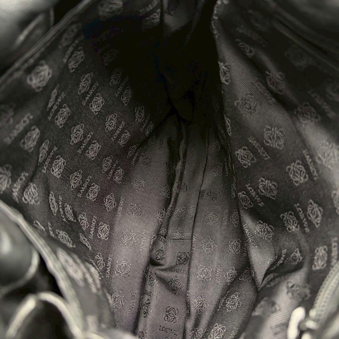 極美品✨ロエベ フラメンコ ショルダーバッグ 巾着型 アナグラム ブラック