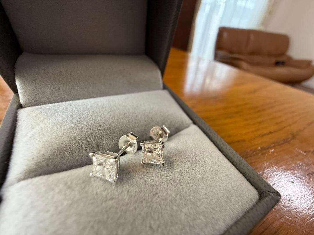 k14 ラボグロウンダイヤ　ピアス　1ct