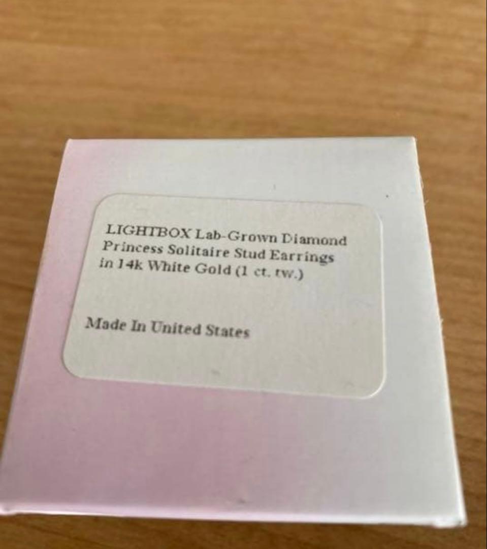 k14 ラボグロウンダイヤ　ピアス　1ct