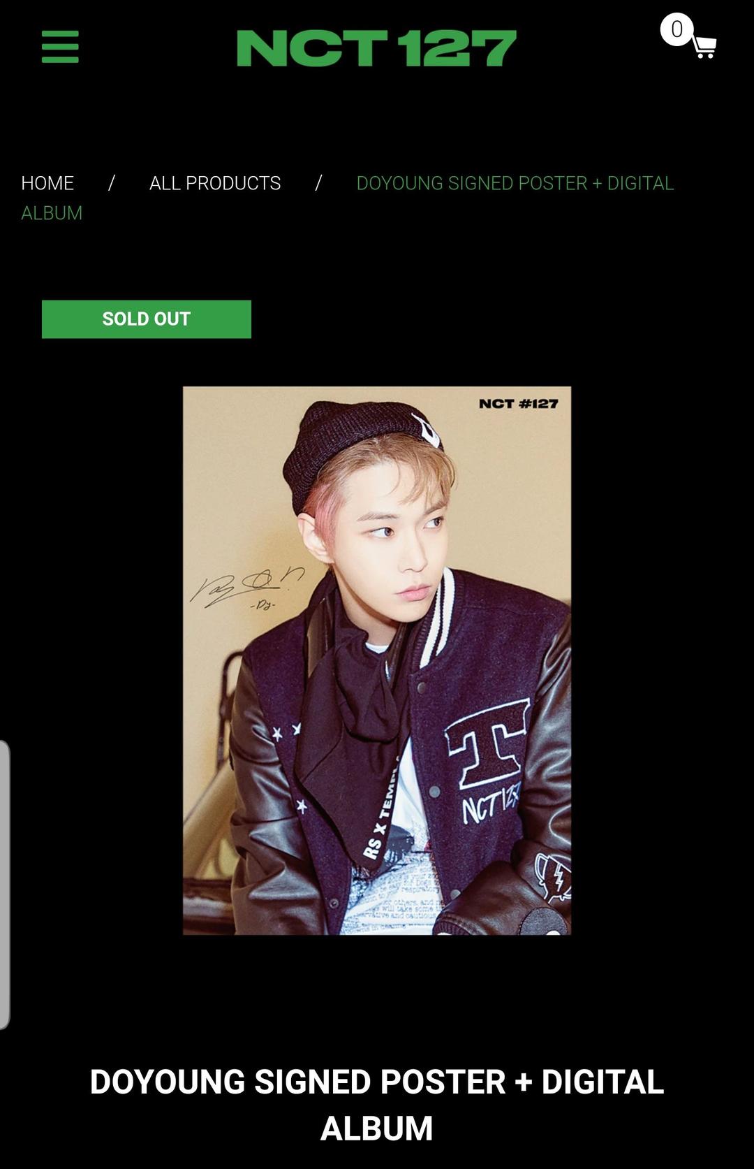 nct127 ドヨン nct neo zone md 直筆 サイン ポスター