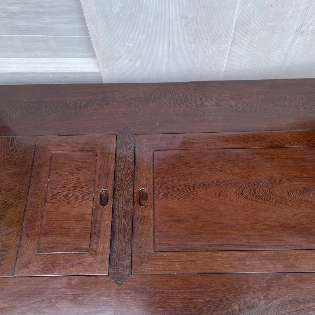 年代物　鉄刀木（タガヤサン）総無垢　関西火鉢　4尺　机　テーブル　和室　和風