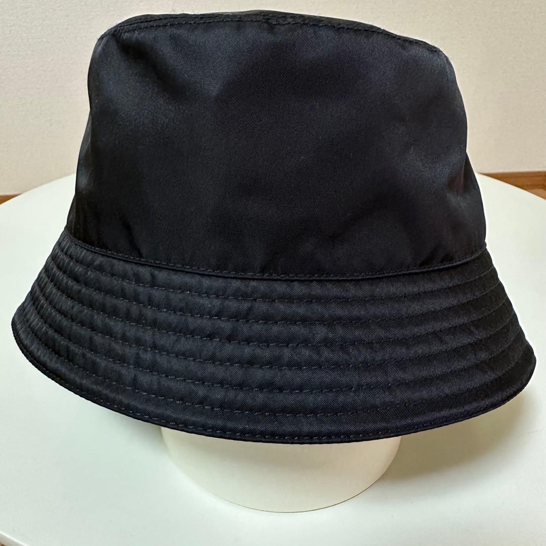 【美品】PRADA プラダ バケットハット Lサイズ ユニセックス ブラック