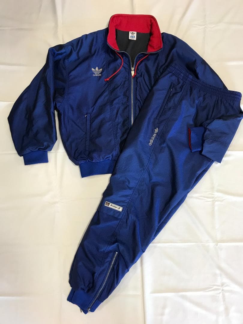adidas　ビンテージ　サッカーウインドブレーカー上下セット　XL　デサント製
