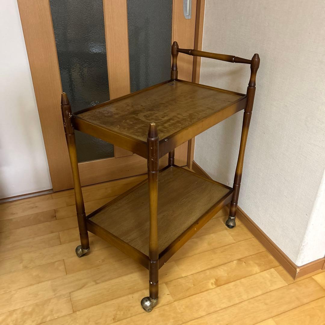 はづ！！　昭和レトロ！ヴィンテージ！マツダ　松田産業　木製キッチンワゴン