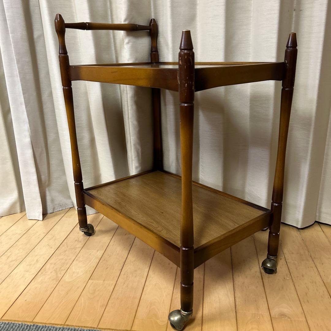 はづ！！　昭和レトロ！ヴィンテージ！マツダ　松田産業　木製キッチンワゴン