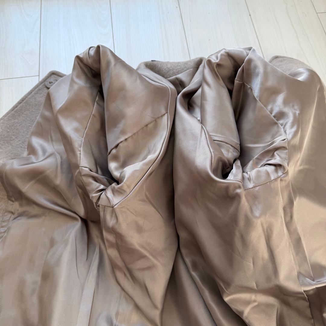 美品✨ジャーナルスタンダード　スーパー140ビーバーノーカラーコート リバー