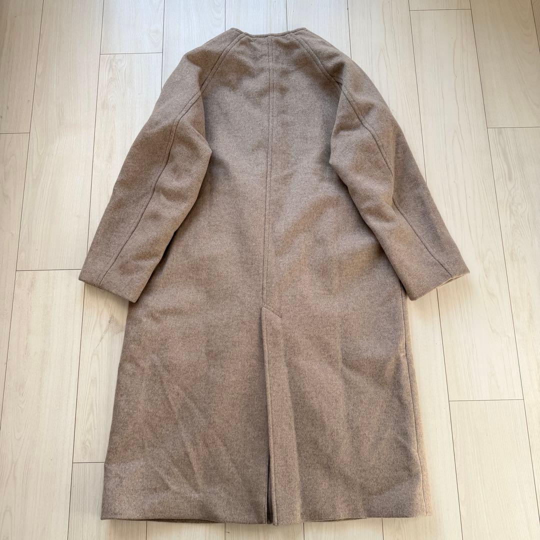 美品✨ジャーナルスタンダード　スーパー140ビーバーノーカラーコート リバー