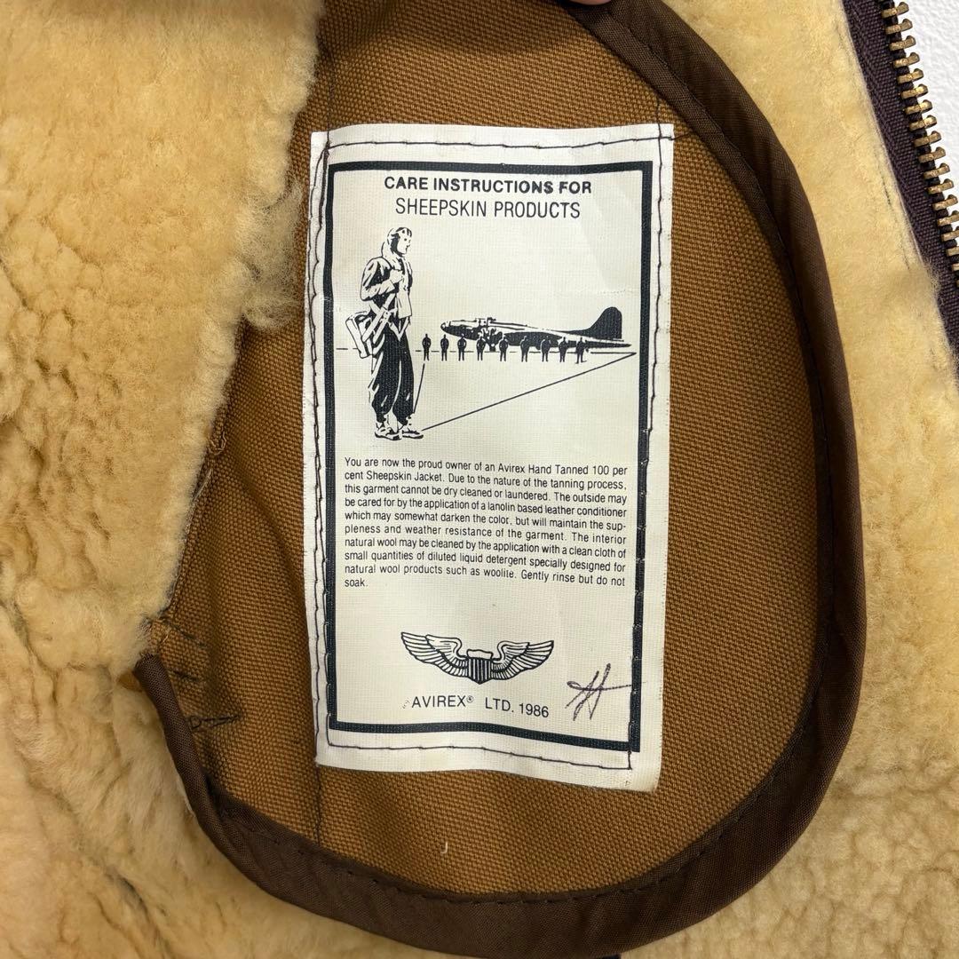 希少サイズ(32)【美品】AVIREX/B-3ムートンフライトジャケット/USA