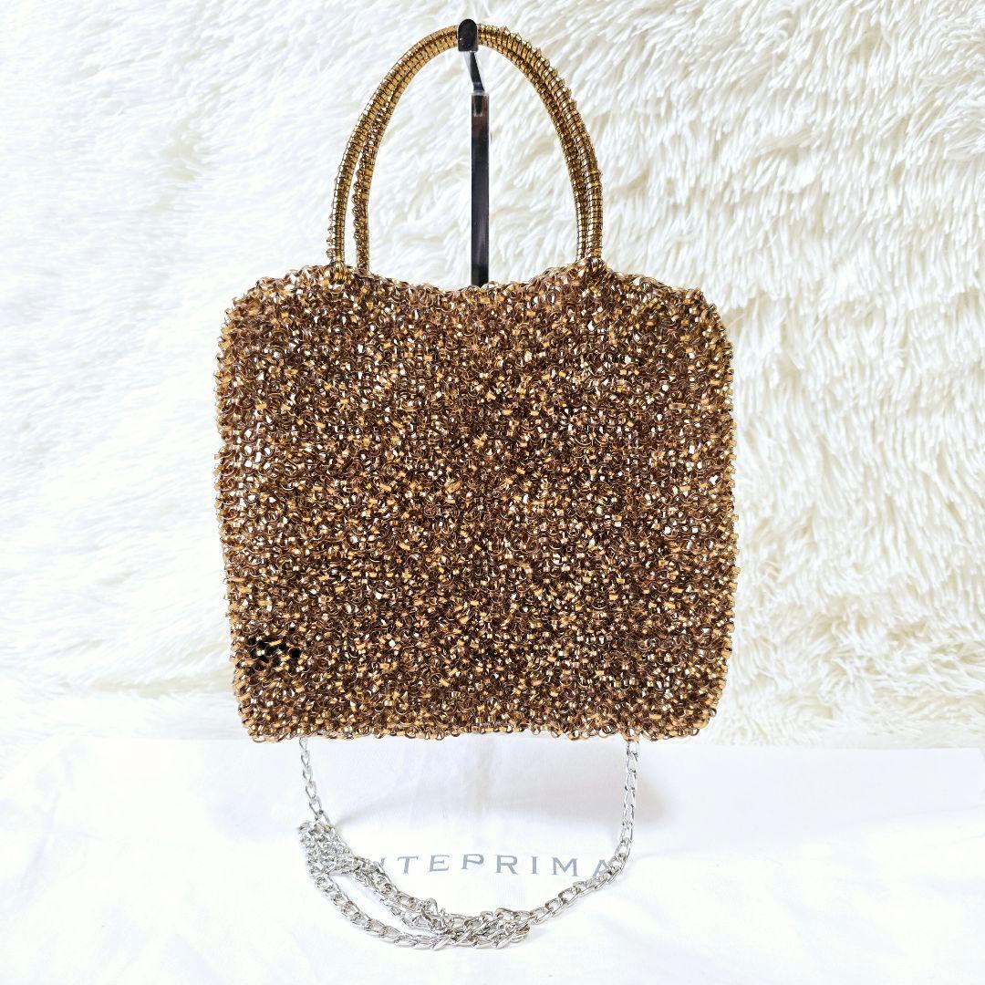 ユニコーン様✨アンテプリマ 2way ショルダー チェーン ブロンズ