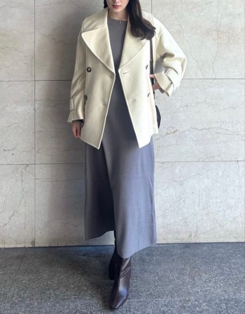 【匿名配送】COCODEAL インペリアルモッサショートPコート サイズ1