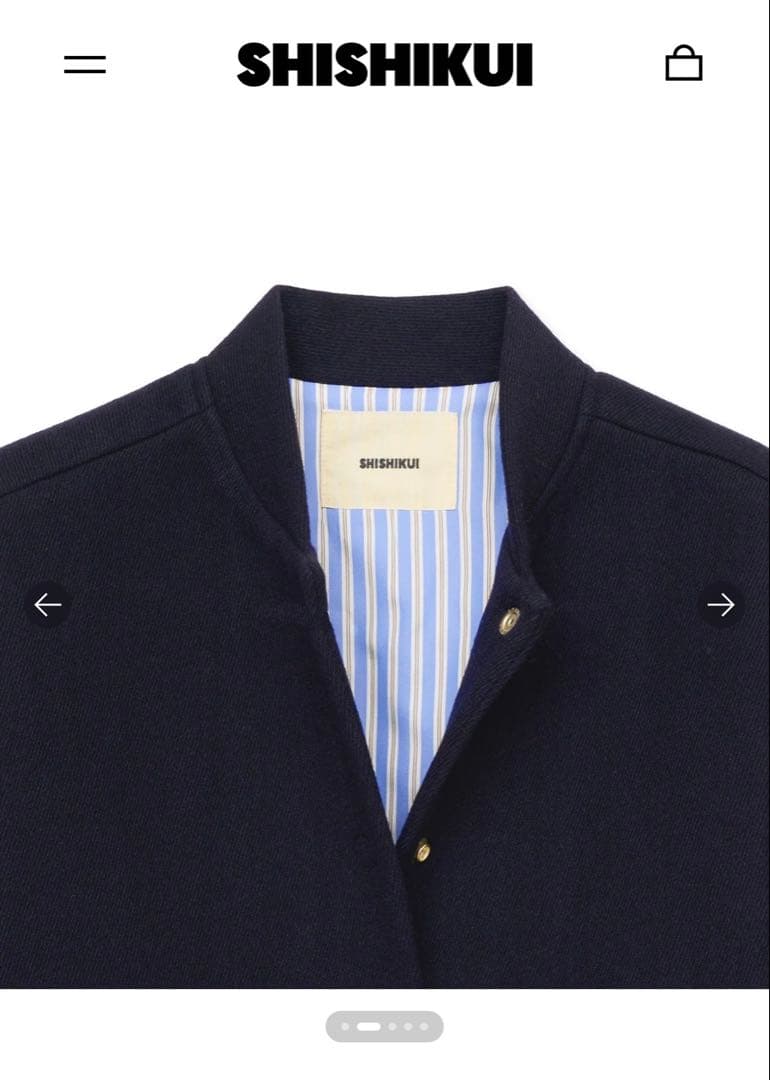 SHISHIKUI WOOL JAK ネイビー　M