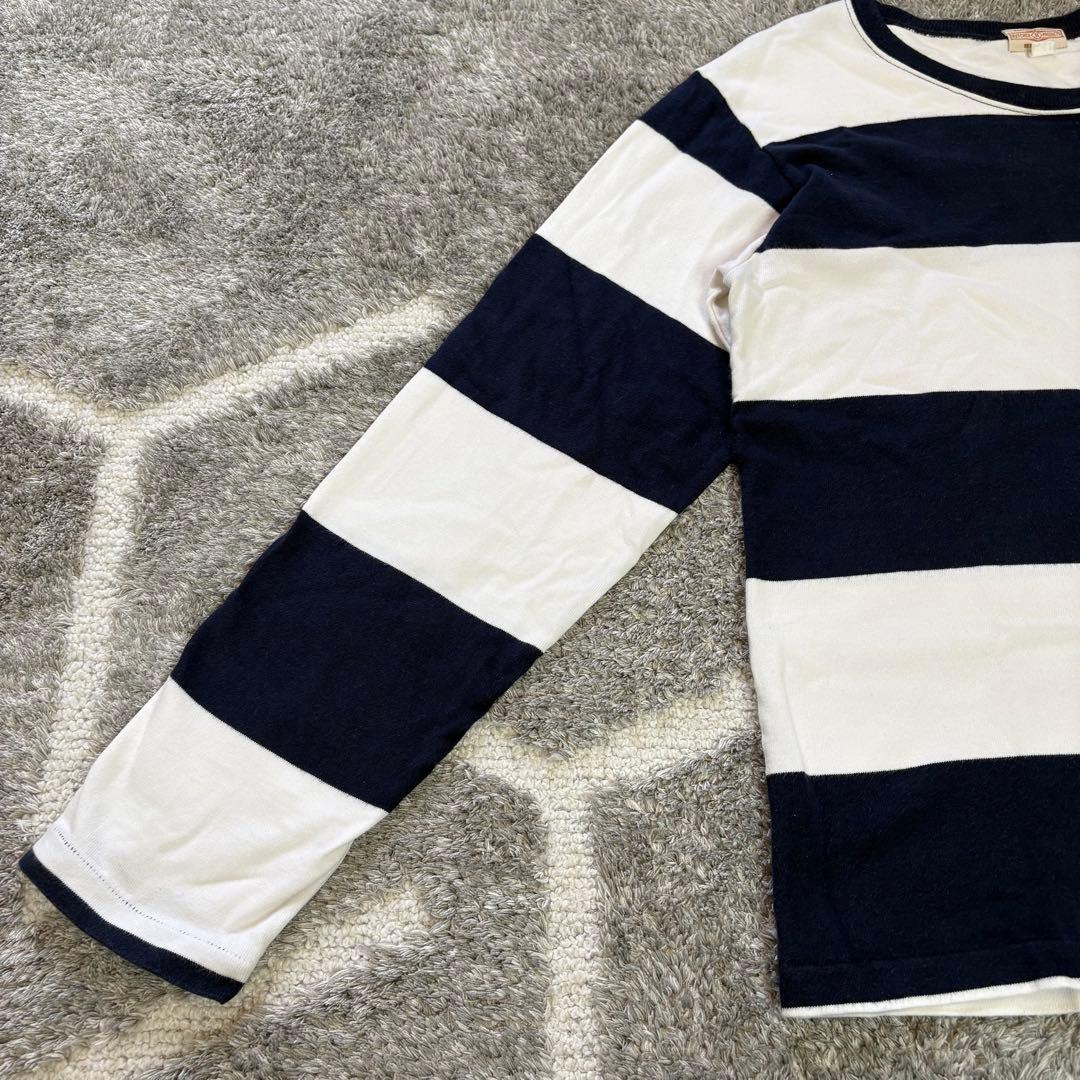 BUTCHER PRODUCTS ストライプ長袖カットソーサイズ40アットラスト