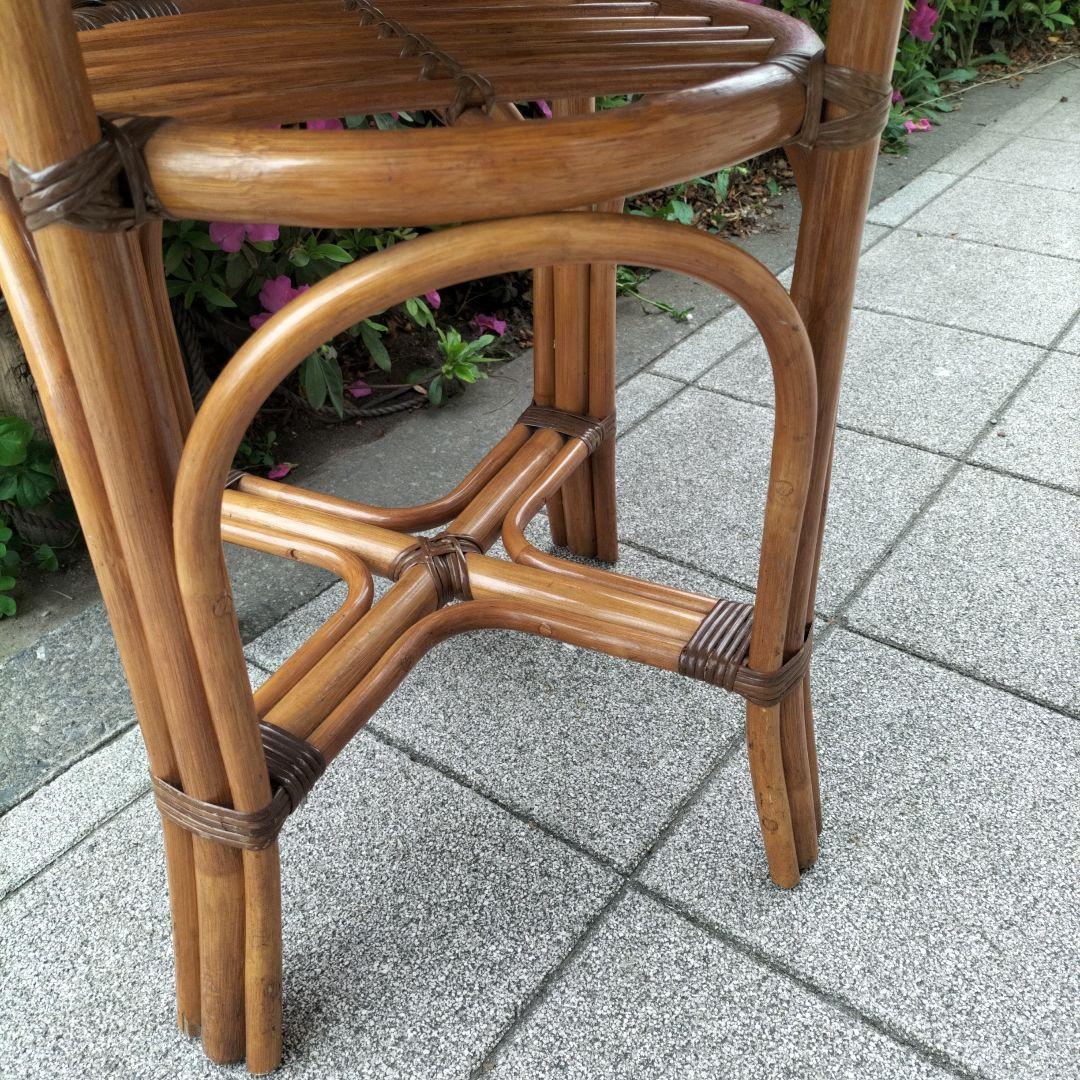 kazama/カザマ/ラタン/籐家具/テーブル/丸テーブル/ガラステーブル