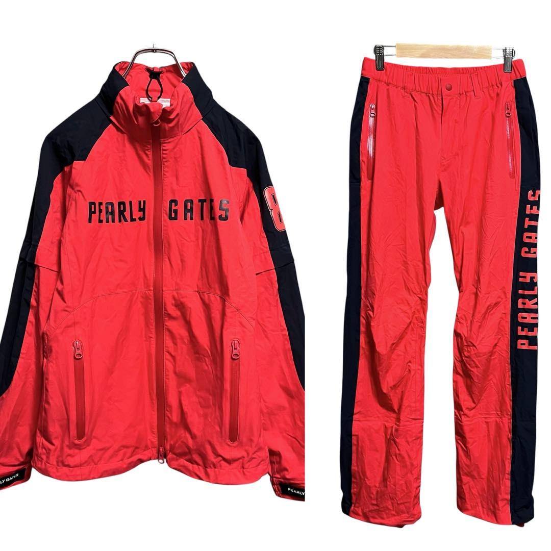 美品 PEARLY GATES ゴルフ 2way レインウェア セットアップ