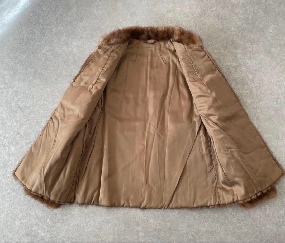 美品【希少】高級毛皮ミンク ジャケットコート ブラウン