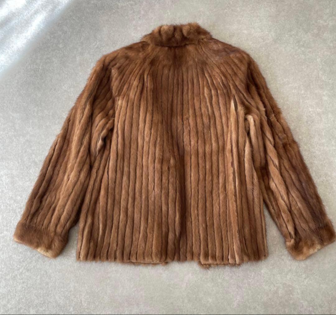 美品【希少】高級毛皮ミンク ジャケットコート ブラウン