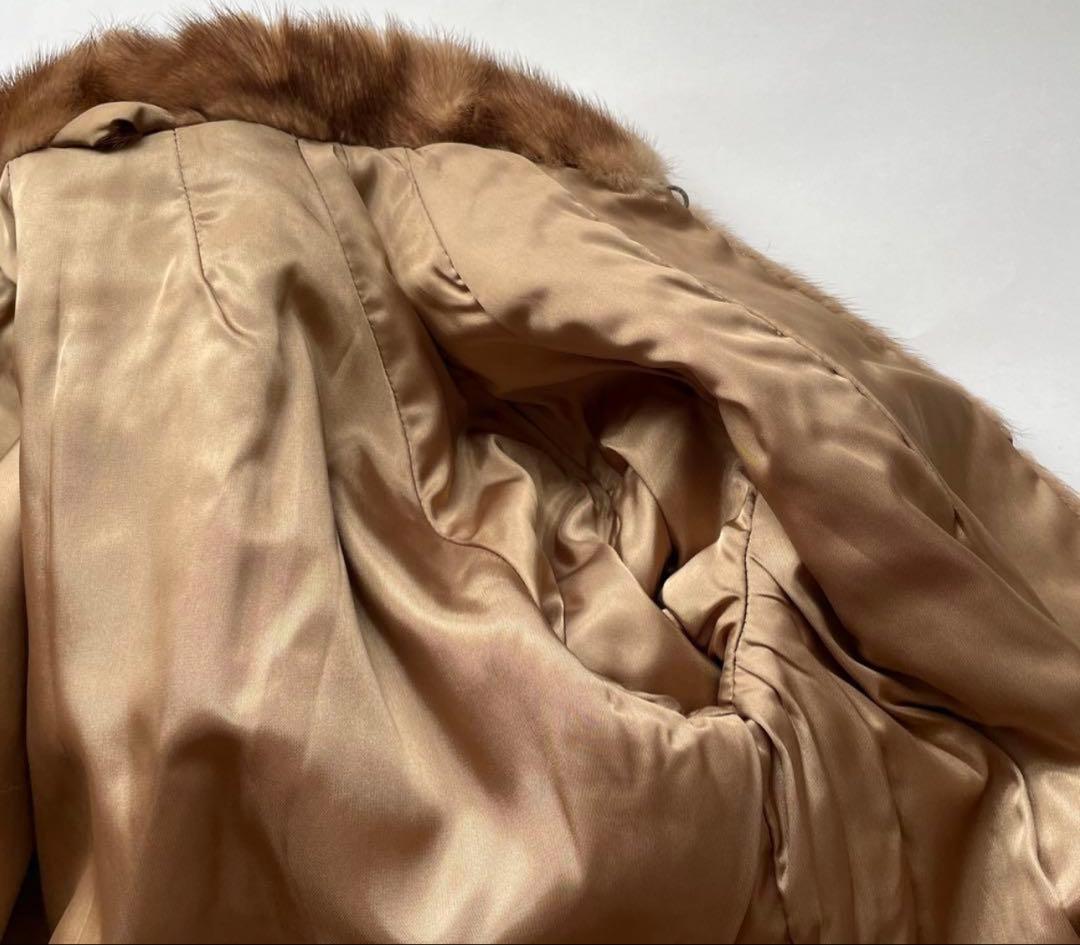 美品【希少】高級毛皮ミンク ジャケットコート ブラウン