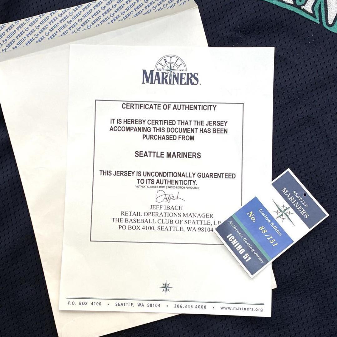 未使用保管品 世界151枚限定 イチロー ユニフォーム マリナーズ ネイビー