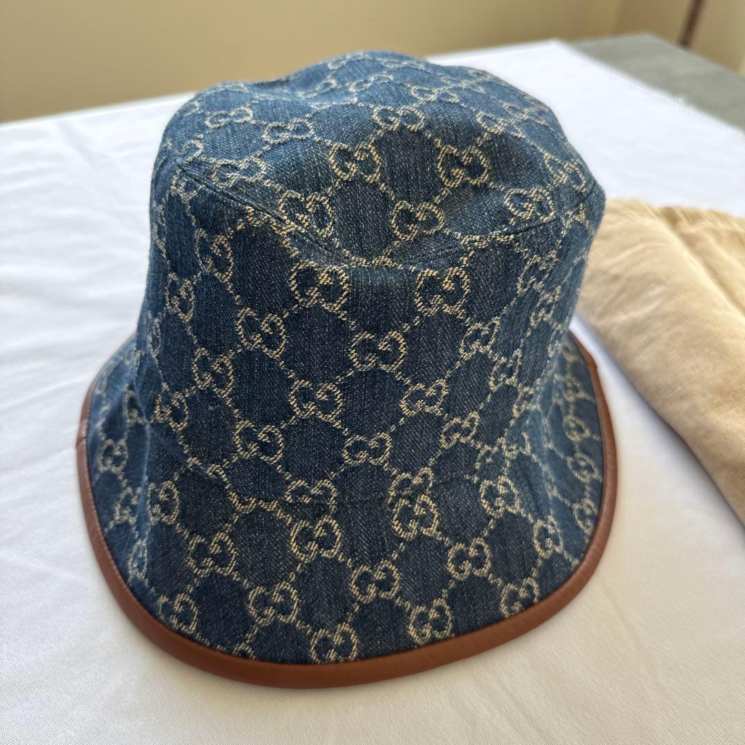 GUCCI バケットハット GGパターン デニム