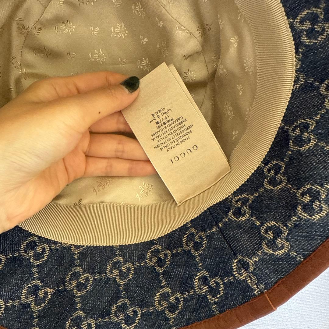 GUCCI バケットハット GGパターン デニム