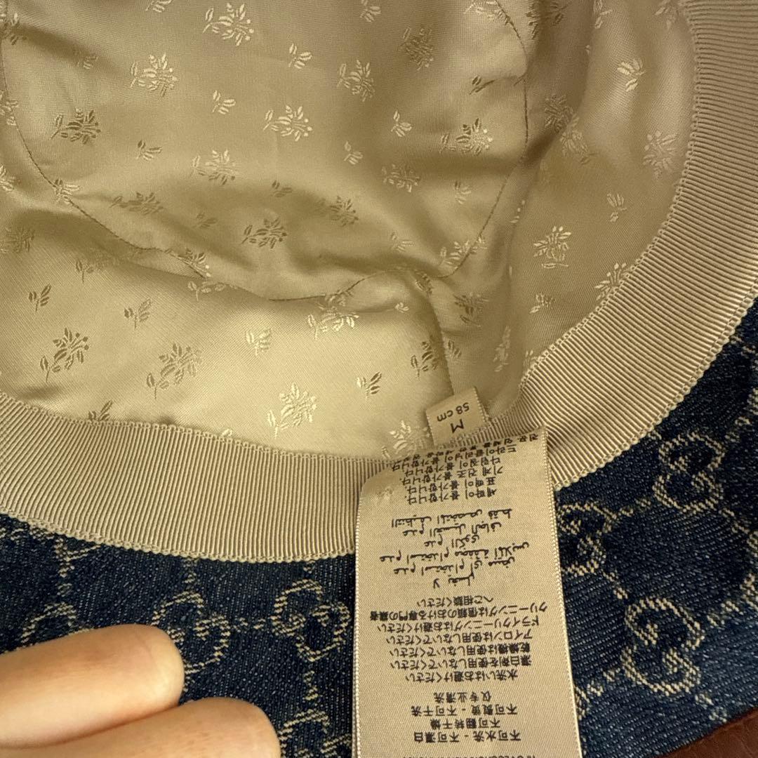 GUCCI バケットハット GGパターン デニム