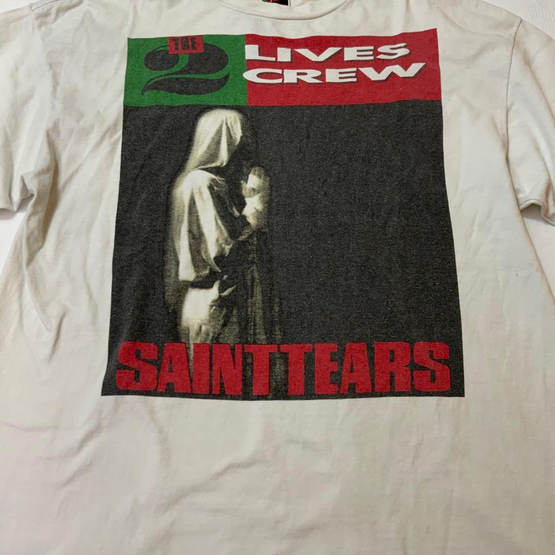 S/S セントマイケル デニムティアーズ Tシャツ ヴィンテージ加工 L