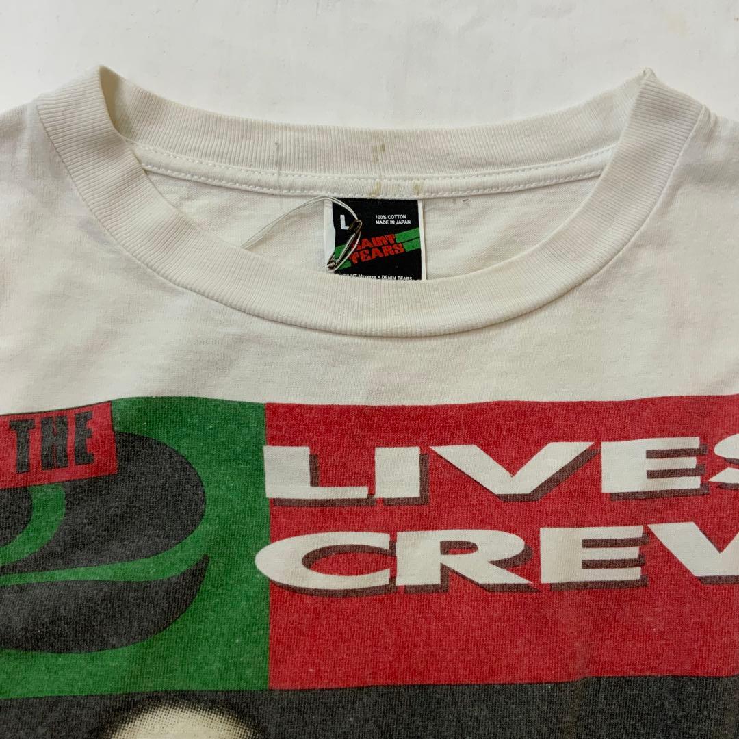 S/S セントマイケル デニムティアーズ Tシャツ ヴィンテージ加工 L