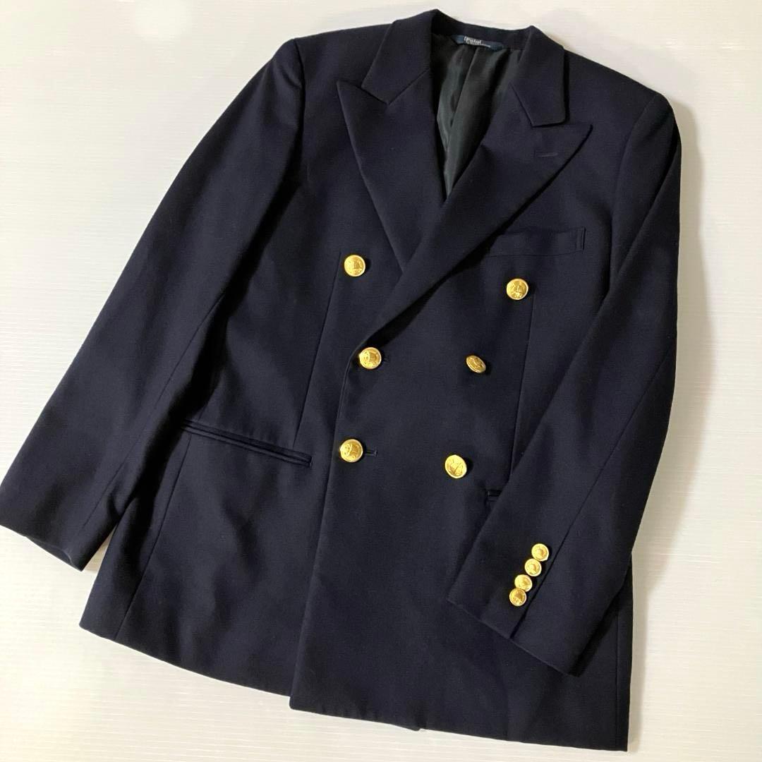 Ralph Lauren 紺ブレ　ダブルテーラードジャケット　金ボタン160