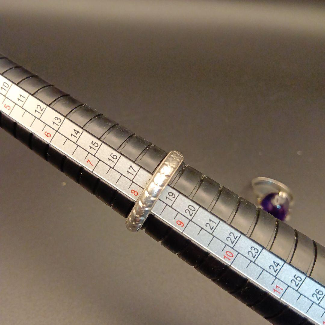 紫色のストーンリング 11g PT プラチナ　Pm刻印　刻印あり　ヴィンテージ