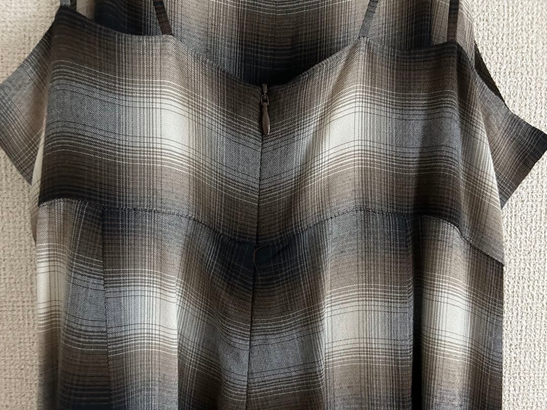 PHEENY ❤︎ レーヨン オンブレ チェック オールインワン フィーニー