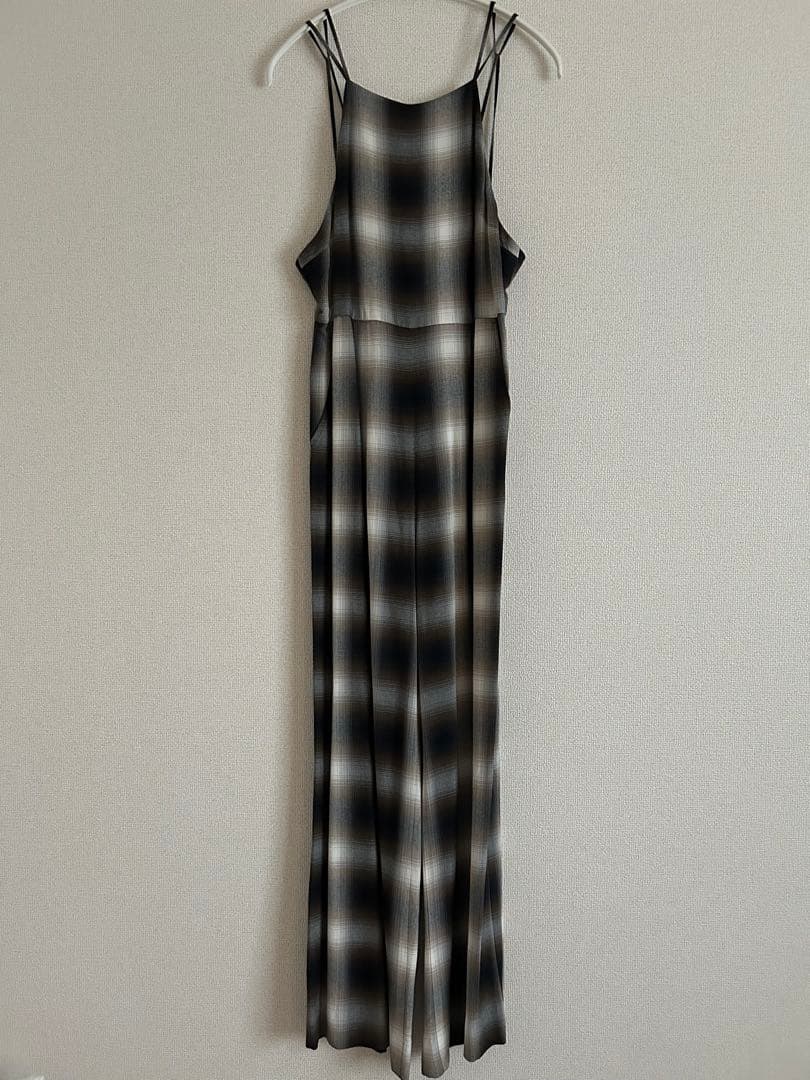 PHEENY ❤︎ レーヨン オンブレ チェック オールインワン フィーニー