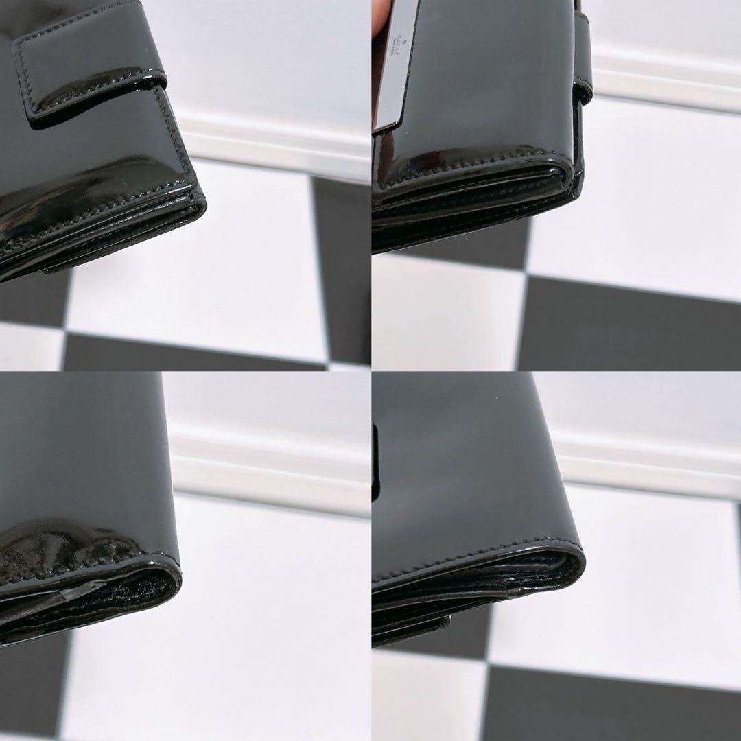 《美品》GUCCI (グッチ)折財布　エナメル