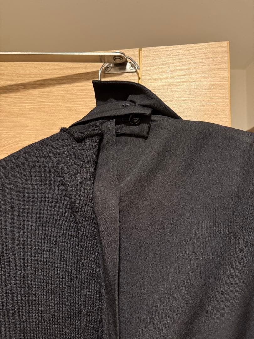 ヨウジヤマモト ワイズ ジャケット ニット 切替 アシンメトリー 再構築