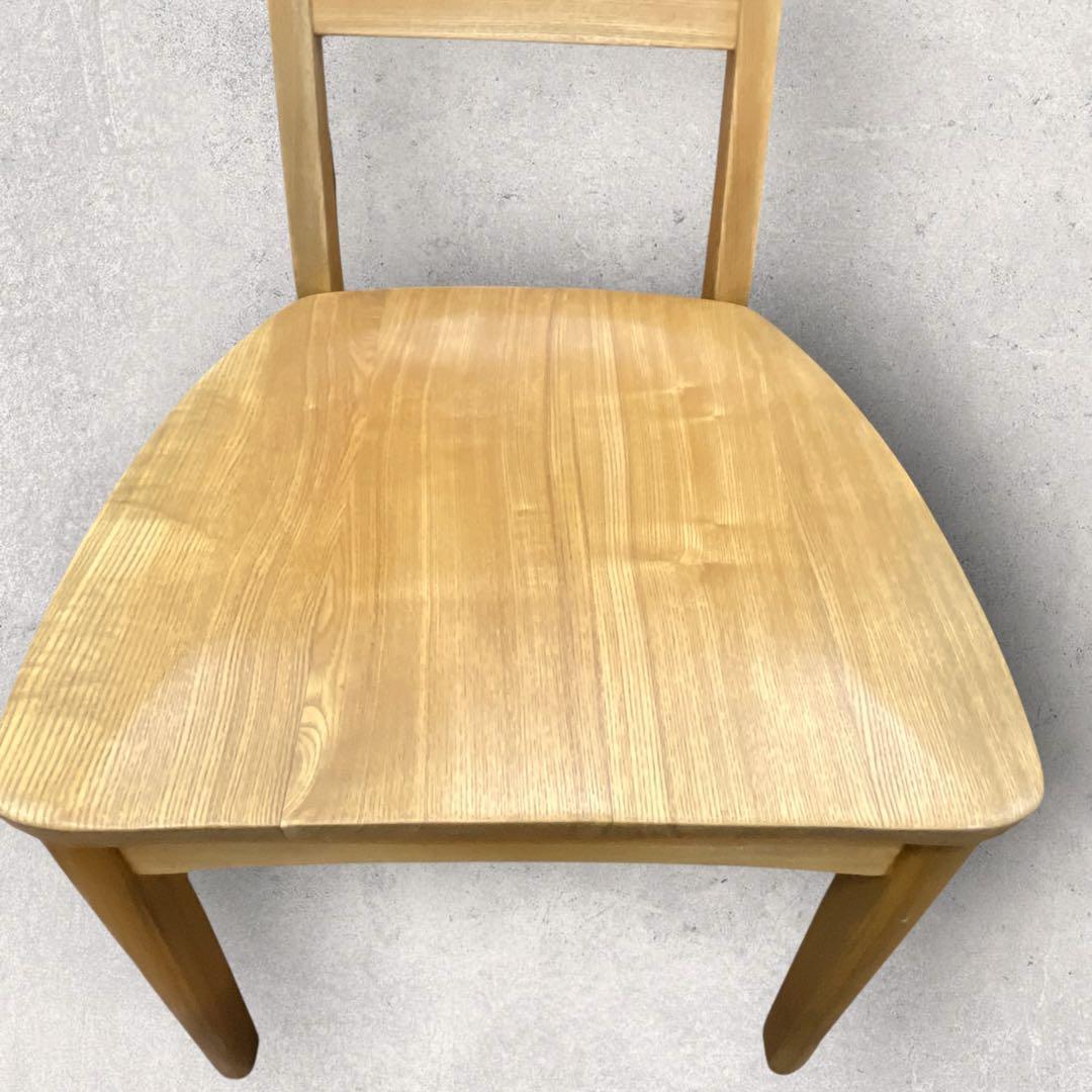 ダイニングチェア　2脚セット　オーク　木製　カリモク　無印　ナチュラル