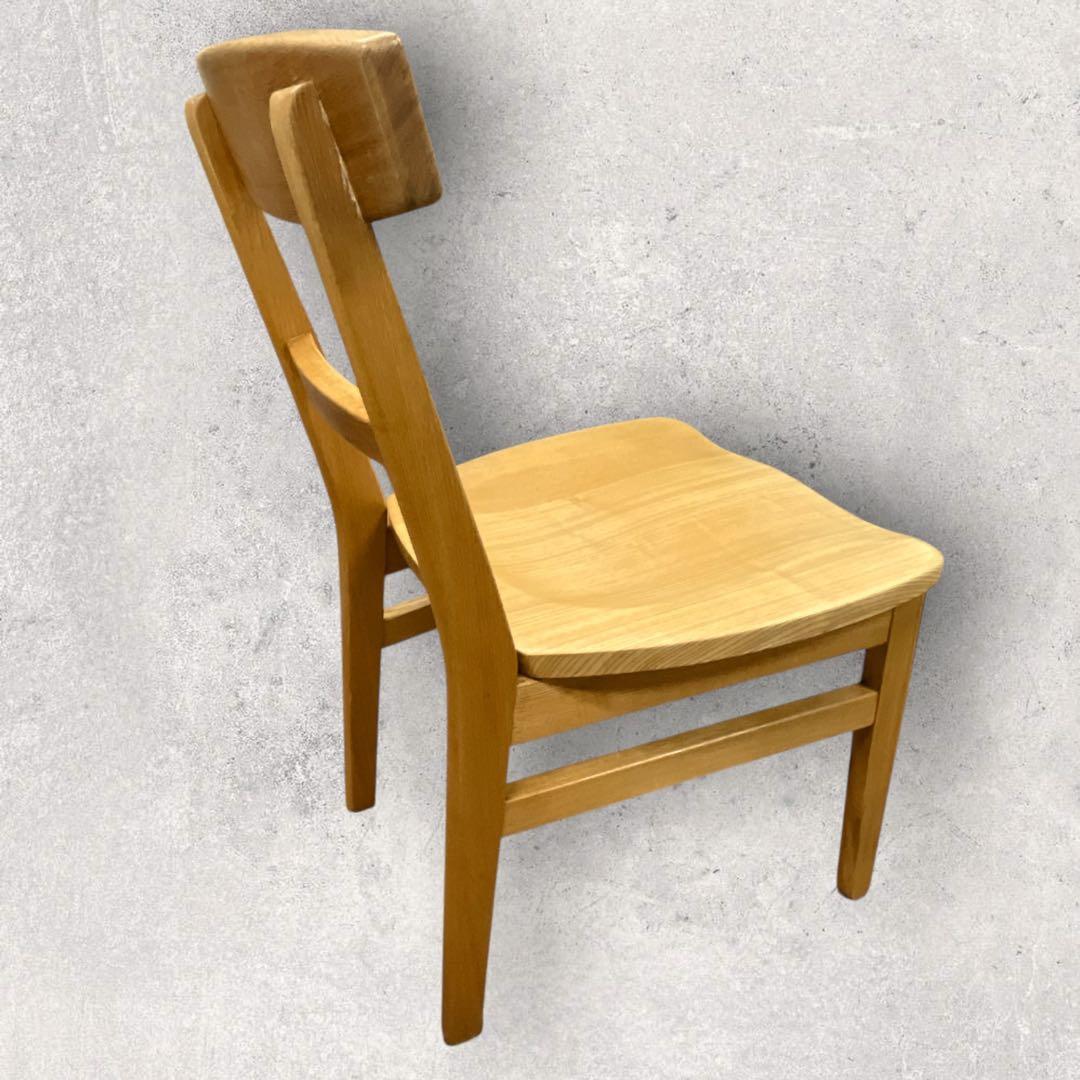 ダイニングチェア　2脚セット　オーク　木製　カリモク　無印　ナチュラル