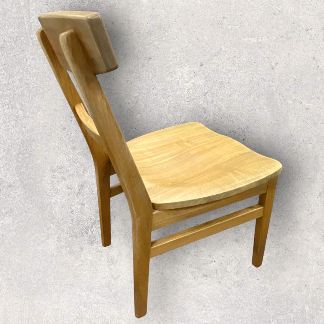 ダイニングチェア　2脚セット　オーク　木製　カリモク　無印　ナチュラル