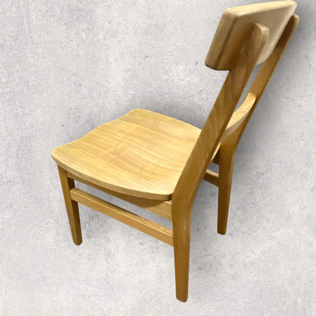 ダイニングチェア　2脚セット　オーク　木製　カリモク　無印　ナチュラル