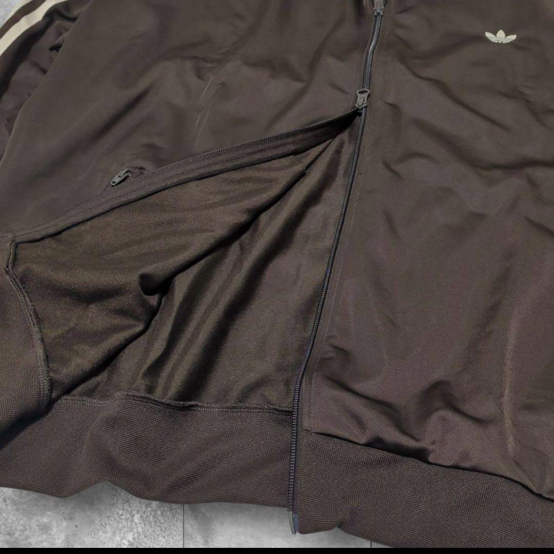 3XL アディダス トラックジャケット ブラウン ベッケンバウアー ソリュン着用