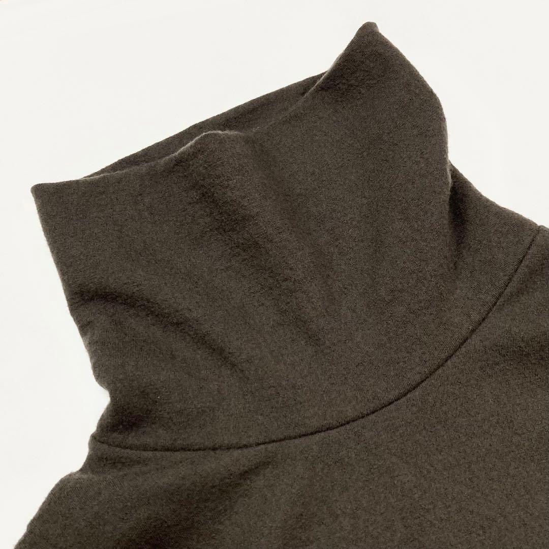 Y's 美品 23AW ウール ハイネック ワンピース カーキブラウン2