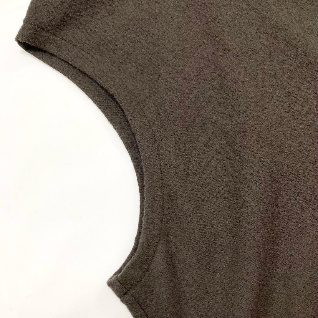 Y's 美品 23AW ウール ハイネック ワンピース カーキブラウン2