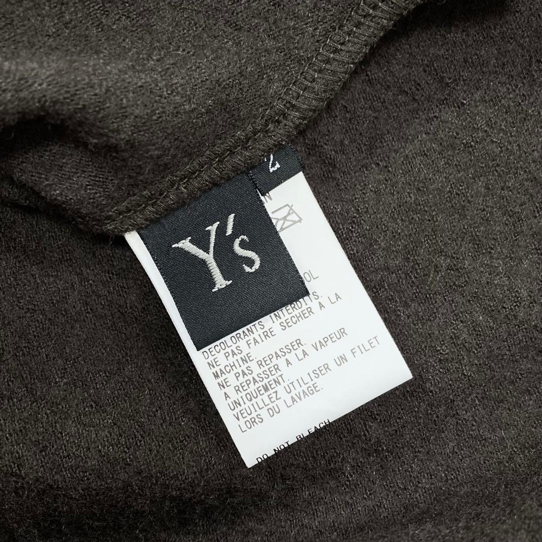 Y's 美品 23AW ウール ハイネック ワンピース カーキブラウン2