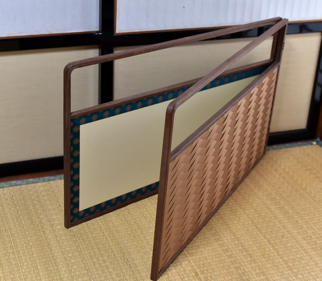 網代風炉先屛風　美品お茶道具／共箱