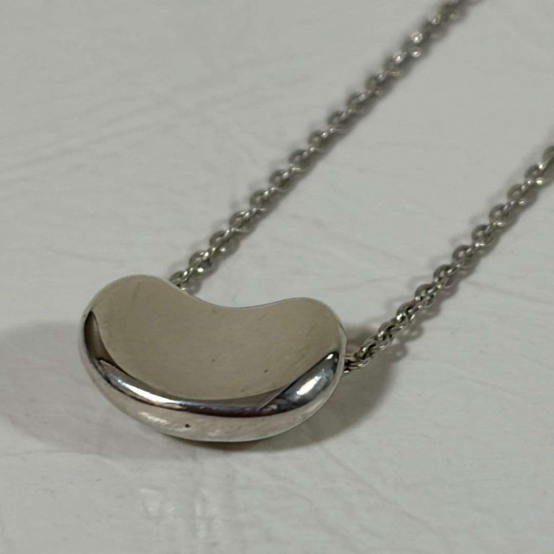 美品 ティファニー ビーンズ スモール ネックレス シルバー925