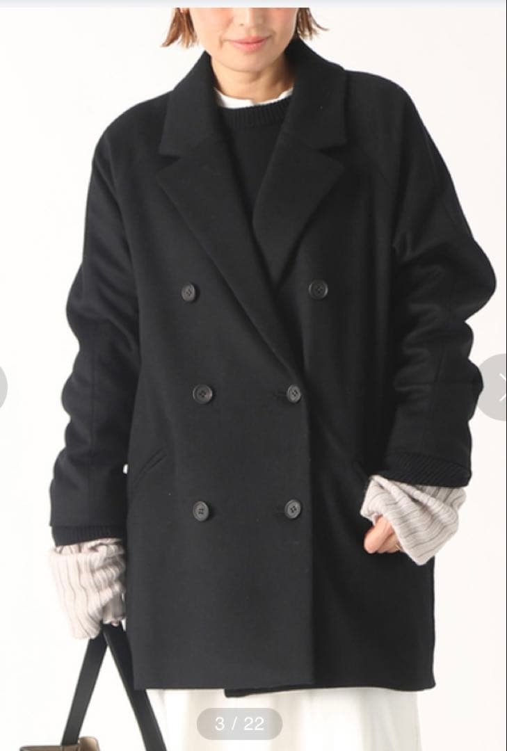 Deuxieme Classe Short Double コート　 カシミヤ混
