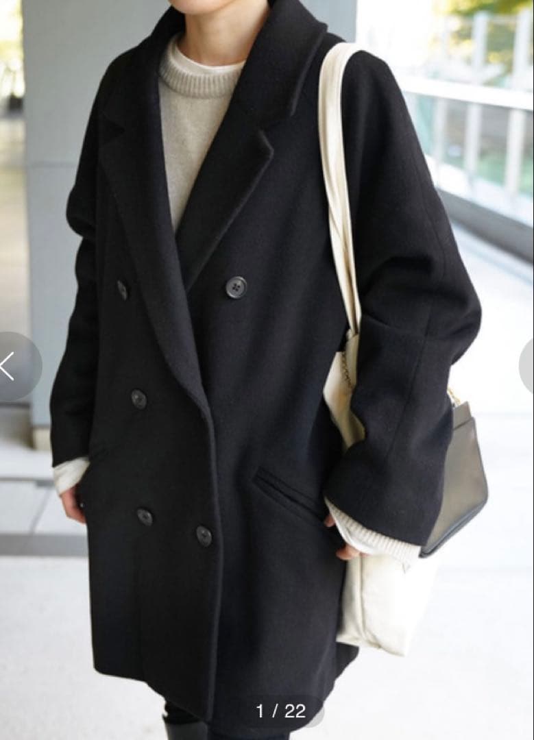 Deuxieme Classe Short Double コート　 カシミヤ混