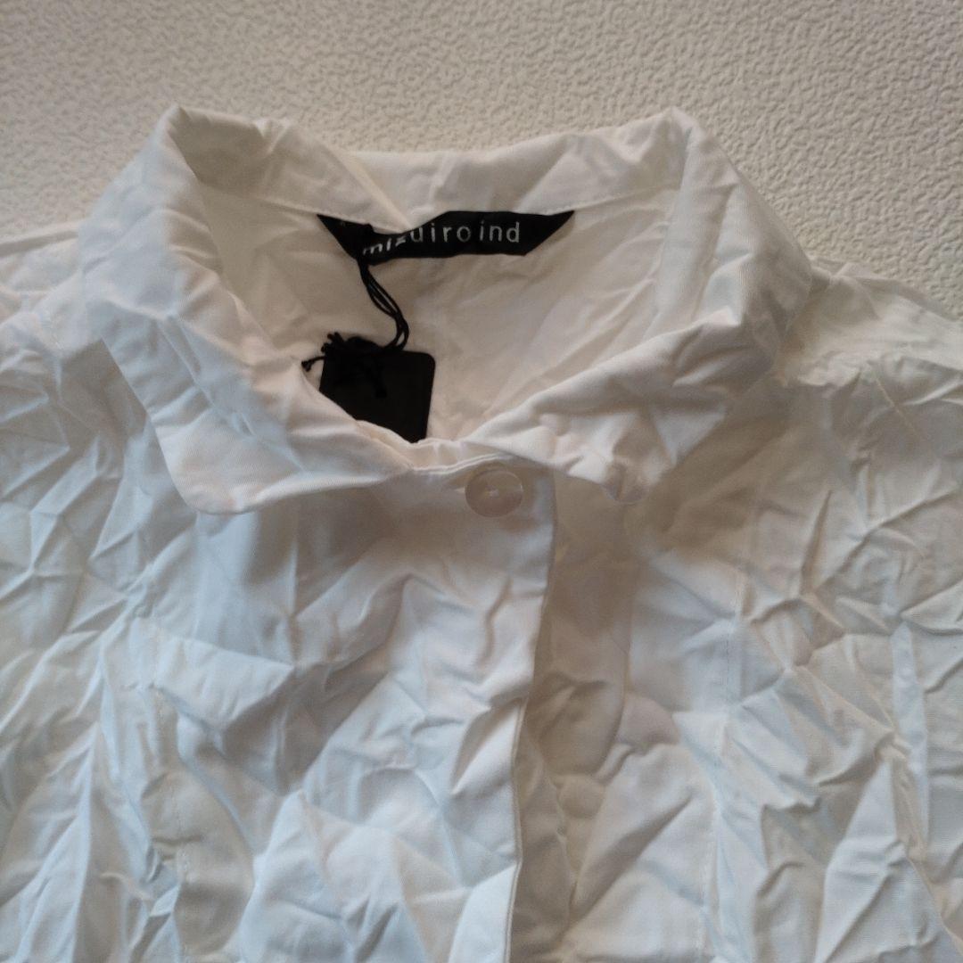 新品mizuiro ind ホワイトシワ加工 テーラードジャケット