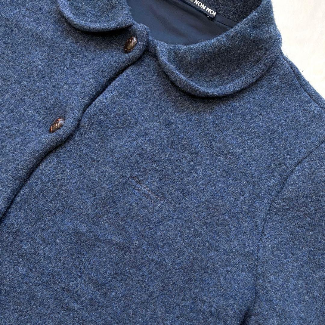美品 Mademoiselle NON NON 丸襟ニットジャケット
